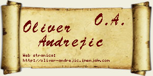 Oliver Andrejić vizit kartica